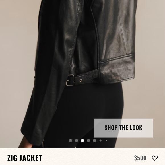 Sezane Zig Black Leather Jacket - Picture 2 of 6